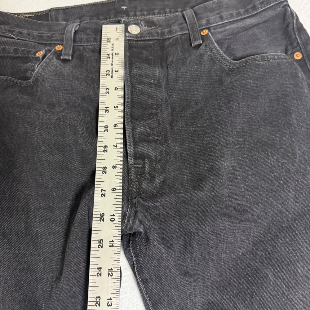 Levi's 501xx Shrink to Fit Black Straight Leg Jeans Mens 34x29 501-0660 Egypt - Picture 6 of 14